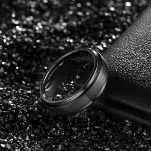 mens tungsten ring brushed comfort fit