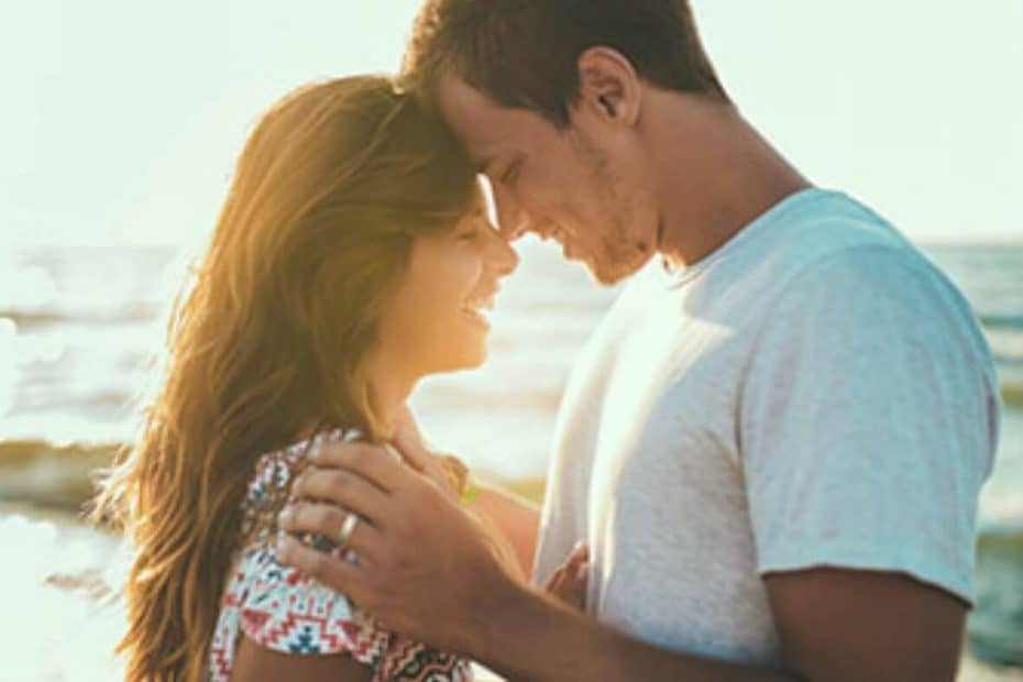 Couple embrace