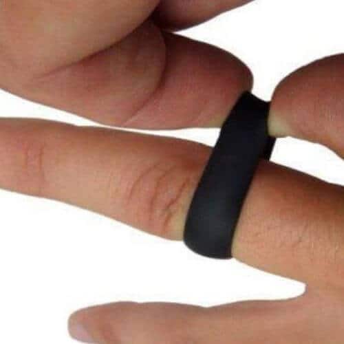 Men's Silicone Ring being stretched
